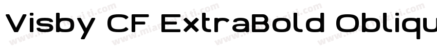 Visby CF ExtraBold Oblique字体转换